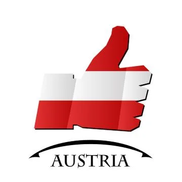 Like icon made from the flag of Austria Stock Illustration