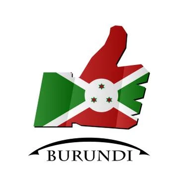 Like icon made from the flag of burundi Stock Illustration