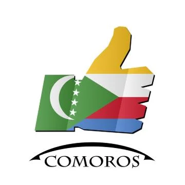 Like icon made from the flag of Comoros Stock Illustration