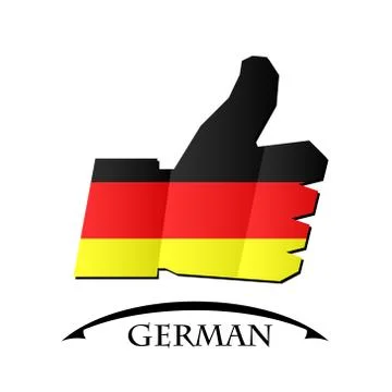 Like icon made from the flag of German Stock Illustration