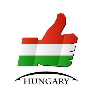 Like icon made from the flag of Hungary Stock Illustration