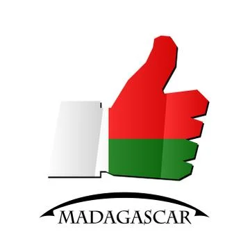 Like icon made from the flag of Madagascar Stock Illustration