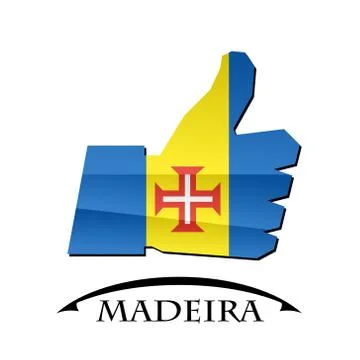 Like icon made from the flag of Madeira Stock Illustration