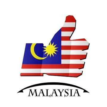 Like icon made from the flag of Malaysia Stock Illustration