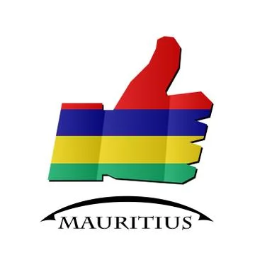 Like icon made from the flag of Mauritius Stock Illustration