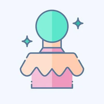 Icon Magic Ball. related to Amusement Park symbol. doodle style. simple des.. Illustrazione stock