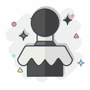 Icon Magic Ball. related to Amusement Park symbol. comic style. simple desi.. Stock Illustration