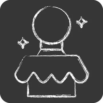 Icon Magic Ball. related to Amusement Park symbol. chalk Style. simple desi.. Stock Illustration