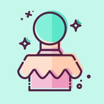 Icon Magic Ball. related to Amusement Park symbol. MBE style. simple design.. Stock Illustration