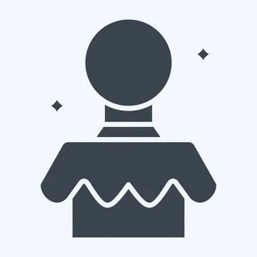 Icon Magic Ball. related to Amusement Park symbol. glyph style. simple desi.. Stock Illustration