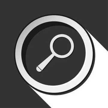 Icon - magnifier with shadow Stock Illustration