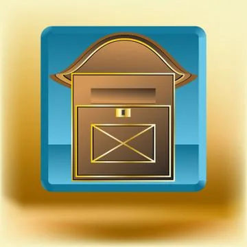 Icon with mail box Stock Illustration