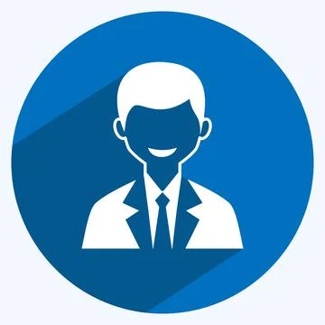 Icon Male User. suitable for Web Interface symbol. long shadow style. simple  Ilustración de archivo
