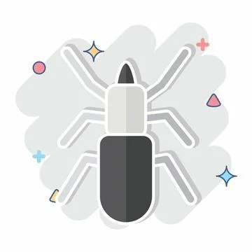 Icon Malware. related to Insects symbol. comic style. design editable Stock Illustration