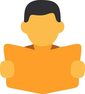 Icon man read book Stock-Illustration