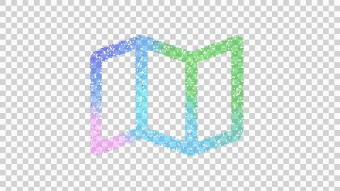Icon map is made up of LED square shapes. There are bright diodes and there are Illustrazione stock