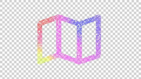 Icon map is made up of LED square shapes. There are bright diodes and there are Illustrazione stock