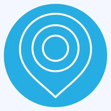 Icon Map Marker. related to Location symbol. blue eyes style. design editable Stock Illustration