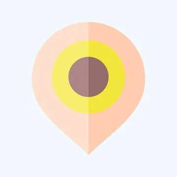 Icon Map Marker. related to Location symbol. flat style. design editable Stock Illustration
