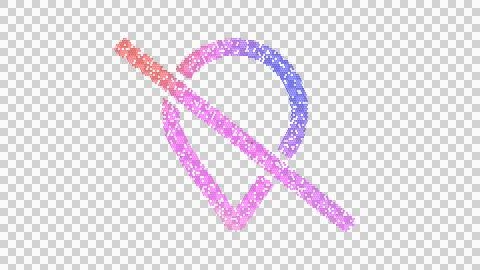 Icon map marker slash is made up of LED square shapes. There are bright diodes Illustrazione stock