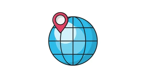 Icon of a map pin, commonly used to mark locations on maps. 動画素材 335259529