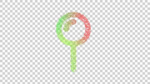 Icon map pin is made up of LED square shapes. There are bright diodes and there 스톡 일러스트