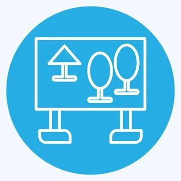 Icon Map. related to Amusement Park symbol. blue eyes style. simple design .. Ilustración de archivo
