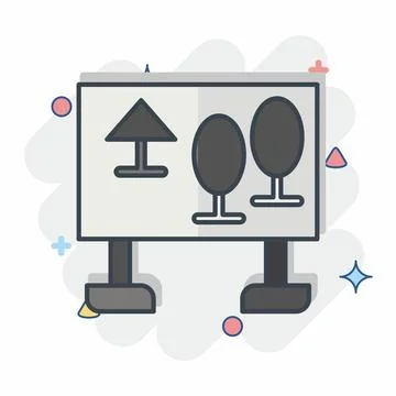 Icon Map. related to Amusement Park symbol. comic style. simple design edit.. Ilustración de archivo