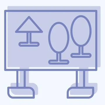 Icon Map. related to Amusement Park symbol. two tone style. simple design e.. Ilustração Stock
