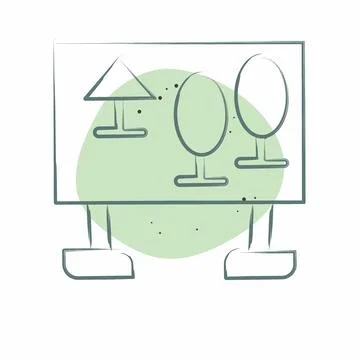 Icon Map. related to Amusement Park symbol. Color Spot Style. simple design.. Ilustração Stock