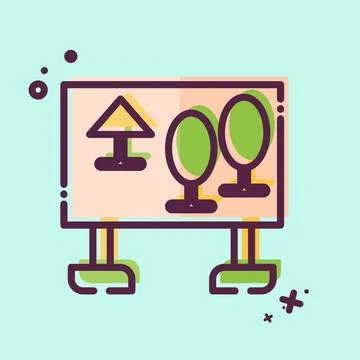 Icon Map. related to Amusement Park symbol. MBE style. simple design editab.. Ilustración de archivo