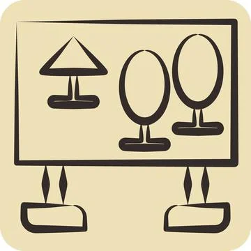 Icon Map. related to Amusement Park symbol. hand drawn style. simple design.. Ilustração Stock