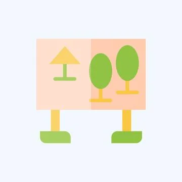Icon Map. related to Amusement Park symbol. flat style. simple design edita.. Ilustración de archivo
