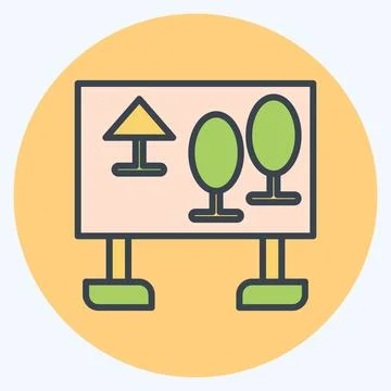 Icon Map. related to Amusement Park symbol. color mate style. simple design.. イラスト素材