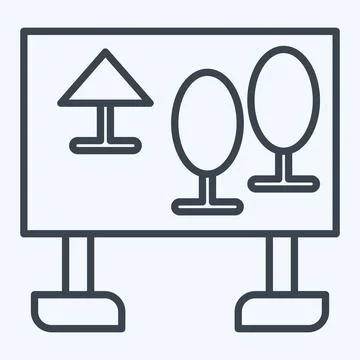 Icon Map. related to Amusement Park symbol. line style. simple design edita.. Ilustração Stock