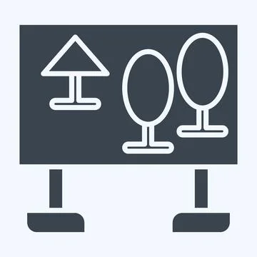 Icon Map. related to Amusement Park symbol. glyph style. simple design edit.. Ilustração Stock
