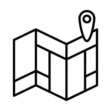 Icon Of Map Scheme Ilustração Stock