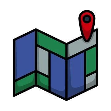 Icon Of Map Scheme Ilustração Stock