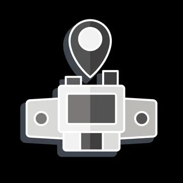 Icon Map Sensor. related to Car Maintenance symbol. glossy style. simple de.. Stock Illustration