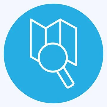 Icon Map. suitable for education symbol. blue eyes style. simple design edita イラスト素材