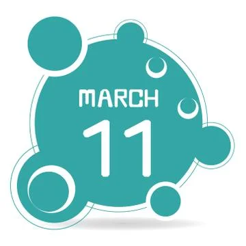 Icon of march 11 Stock Illustration