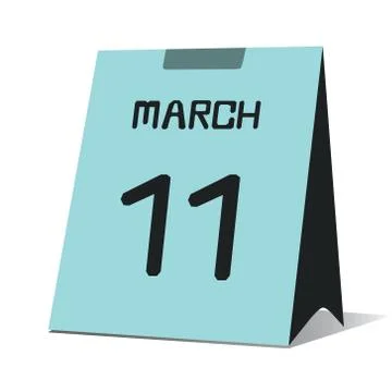 Icon of march 11 Stock Illustration