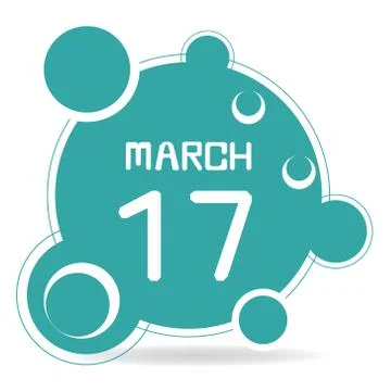 Icon of march 17 Stock Illustration