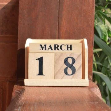 Icon of march 18 Stock Photos