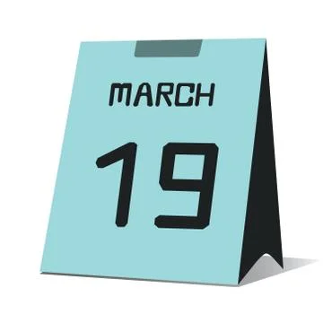 Icon of march 19 Stock Illustration
