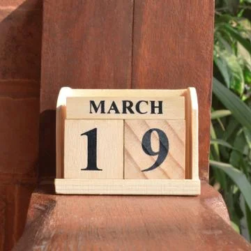 Icon of march 19 Stock Photos