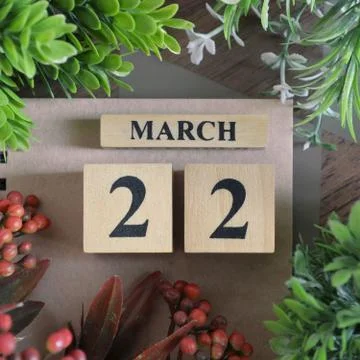 Icon of march 22 Stock Photos
