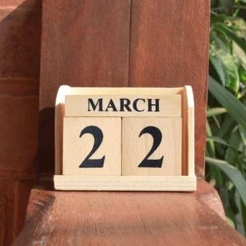 Icon of march 22 Stock Photos