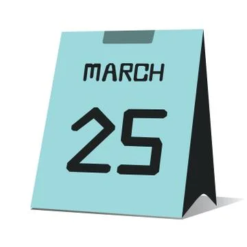 Icon of march 25 Stock Illustration