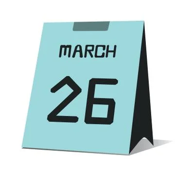 Icon of march 26 Stock Illustration